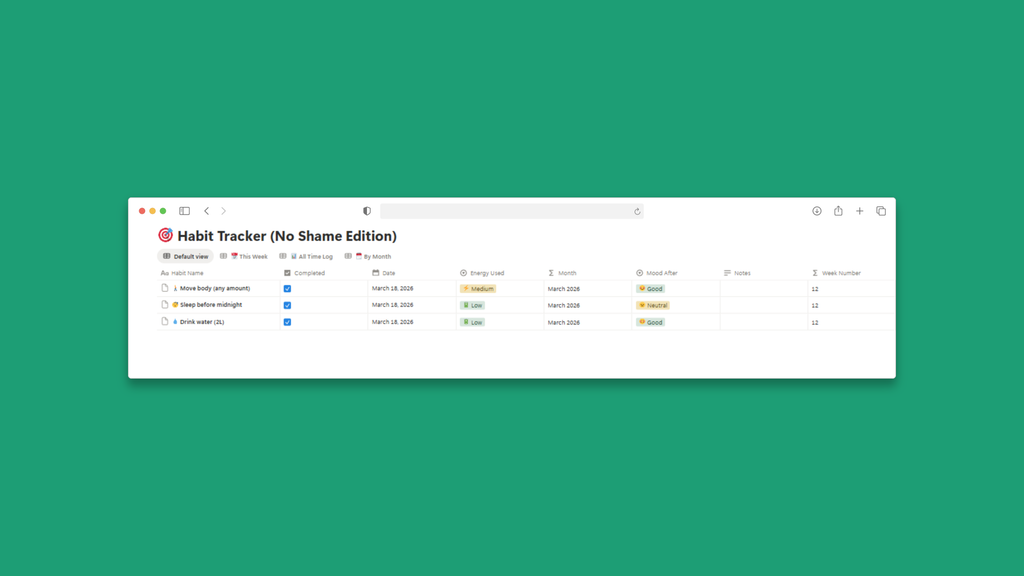 ADHD Brain-Friendly Notion Dashboard